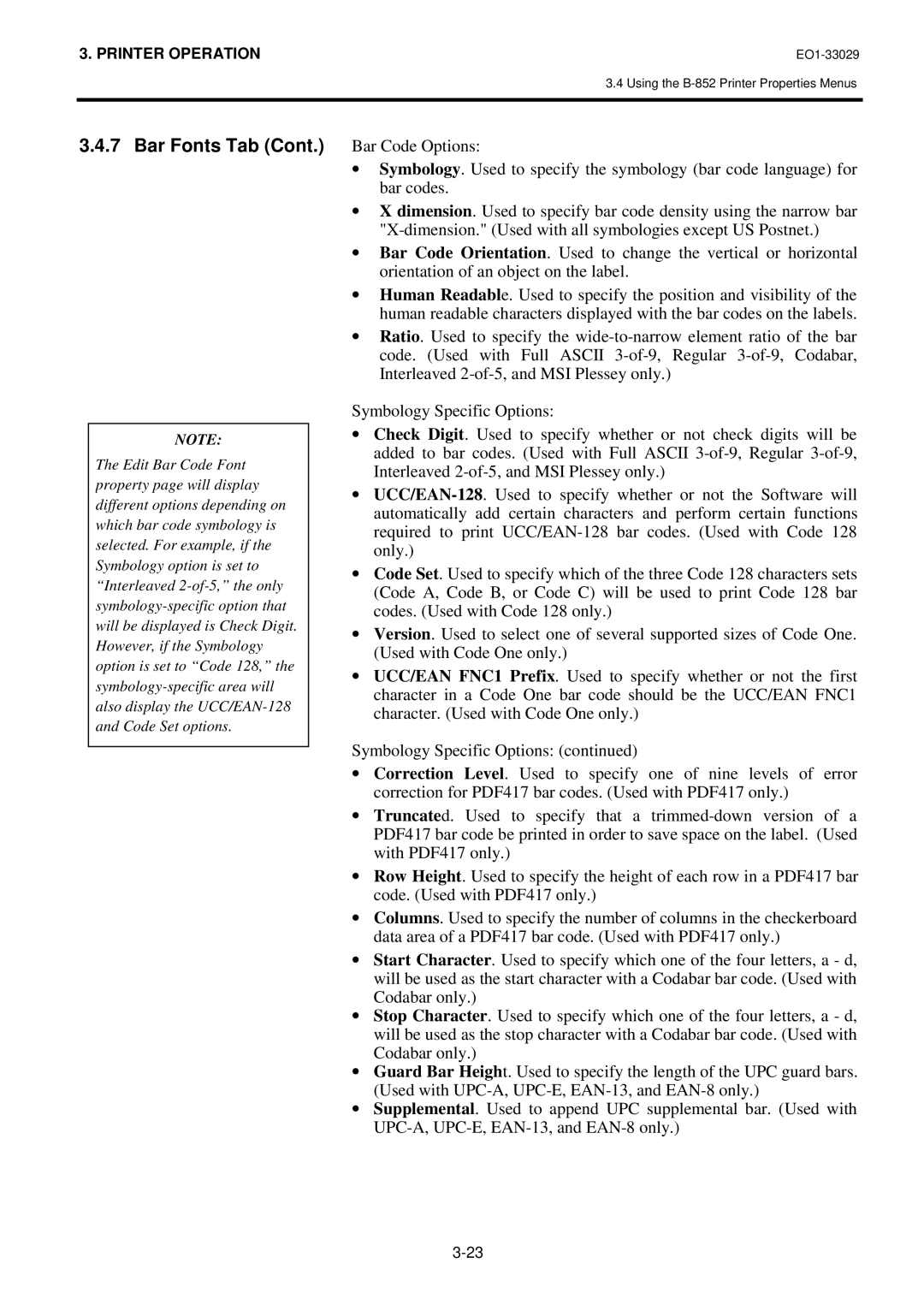 Toshiba B-852-TS12-QQ owner manual Bar Fonts Tab 