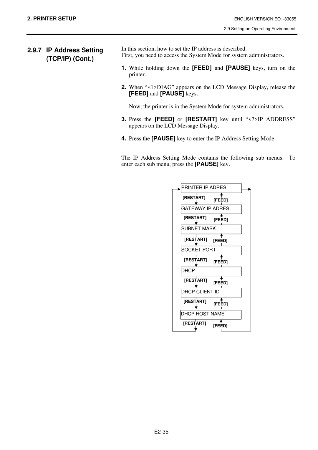 Toshiba B-852 owner manual Feed and Pause keys 