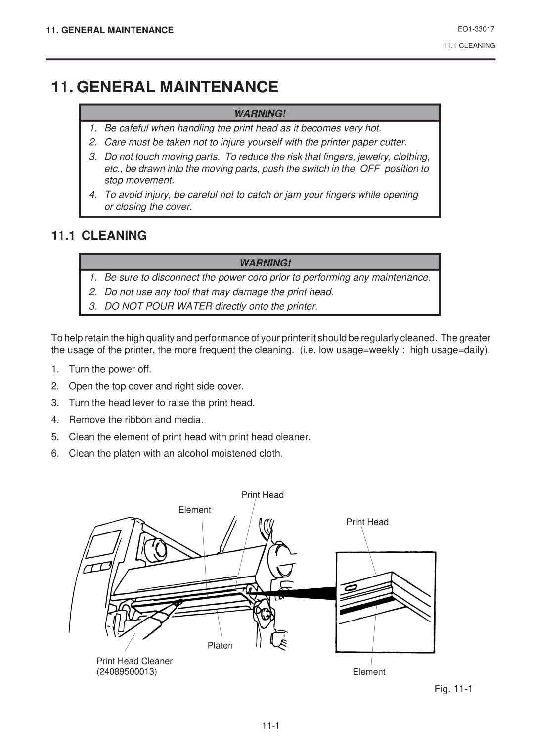 Toshiba B-880-QQ SERIES owner manual General Maintenance, Cleaning 