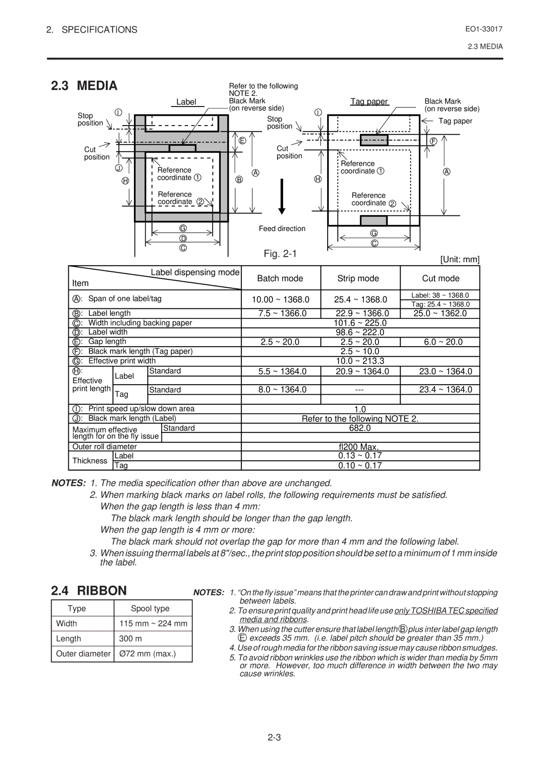 Toshiba B-880-QQ SERIES owner manual Media, Ribbon 