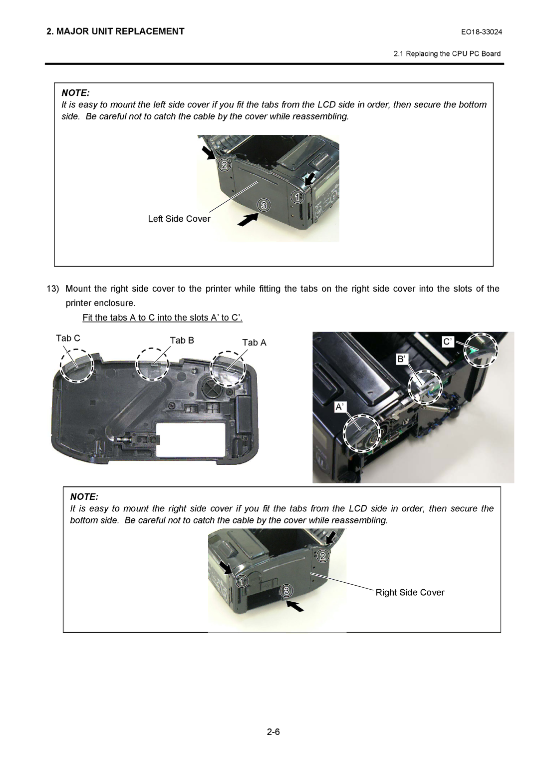 Toshiba B-EP2DL manual Right Side Cover 