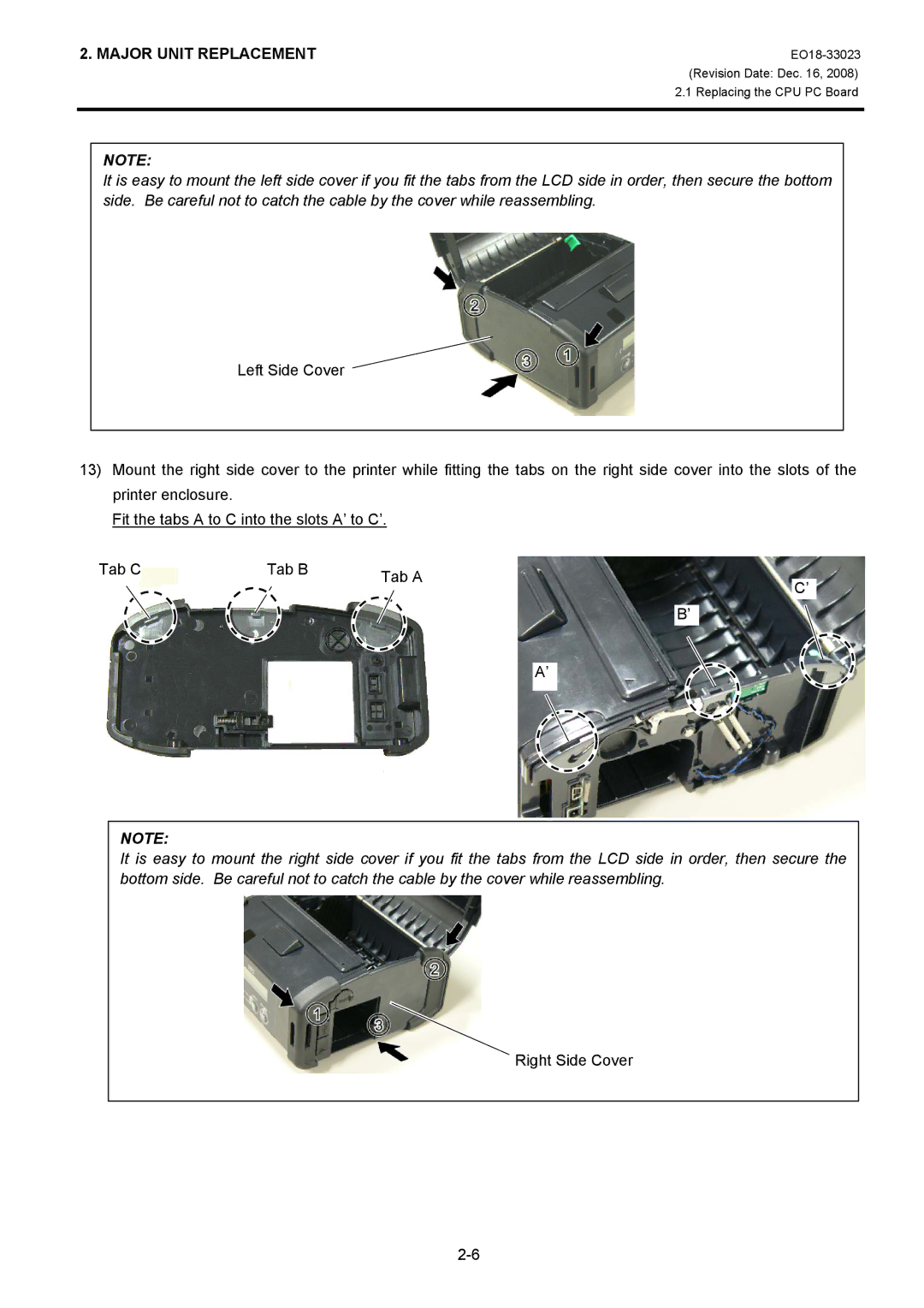 Toshiba B-EP4DL manual Right Side Cover 