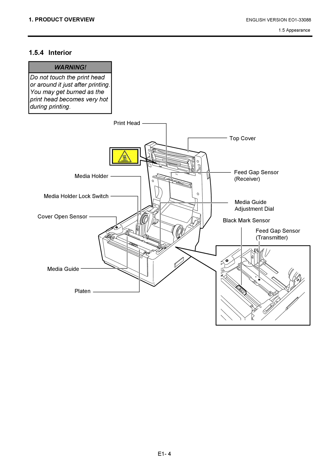 Toshiba B-EV4D owner manual Interior 