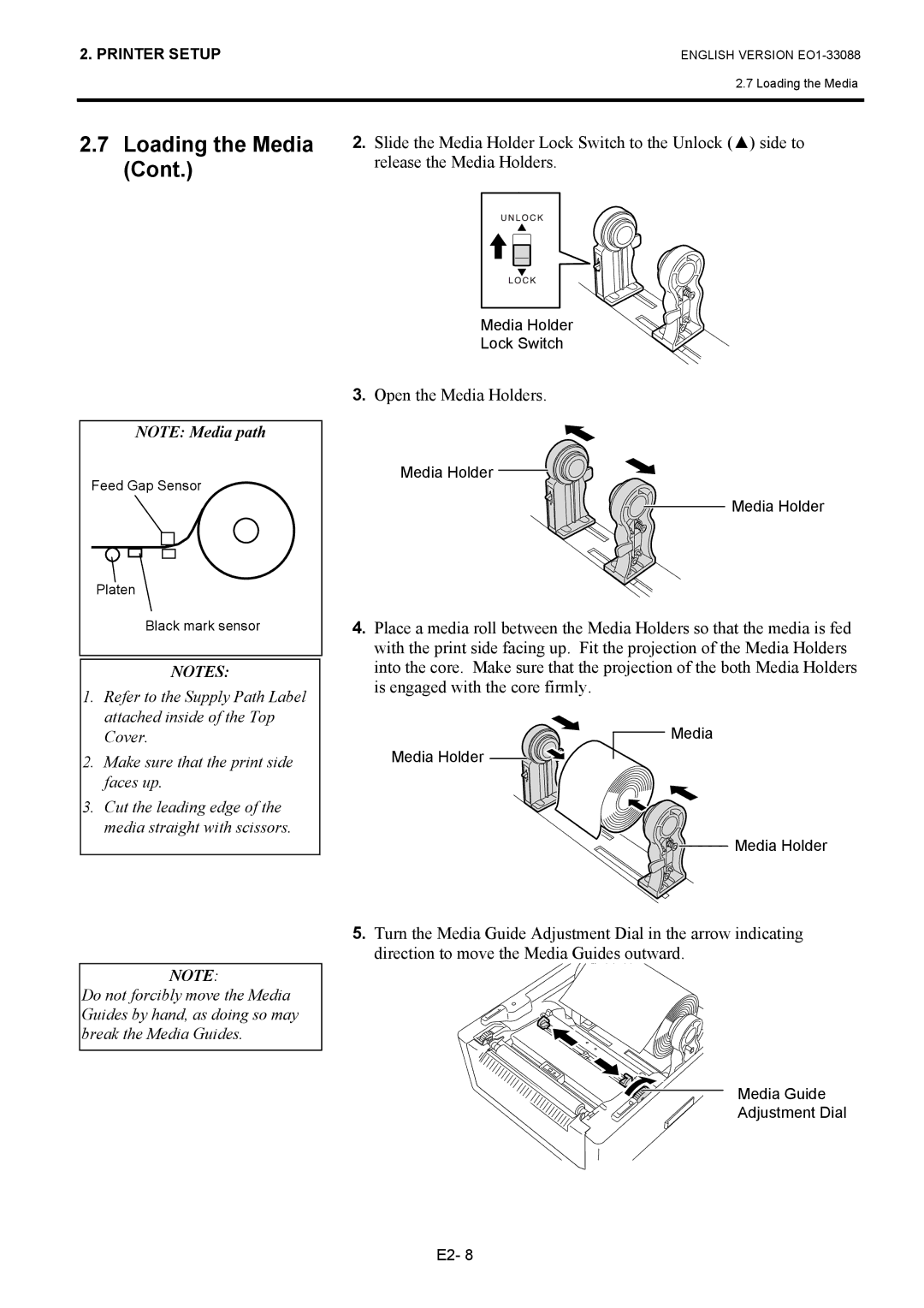 Toshiba B-EV4D owner manual Open the Media Holders 