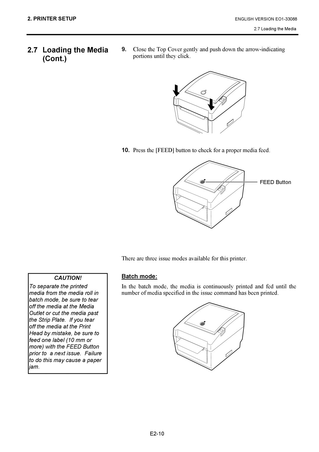 Toshiba B-EV4D owner manual Batch mode 