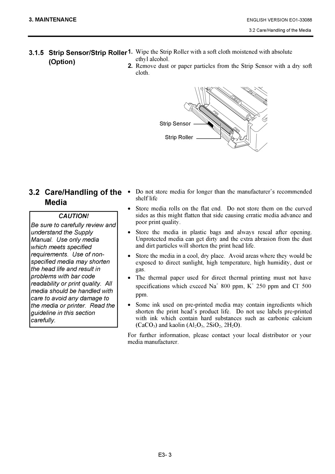 Toshiba B-EV4D owner manual Care/Handling of the Media, Option 