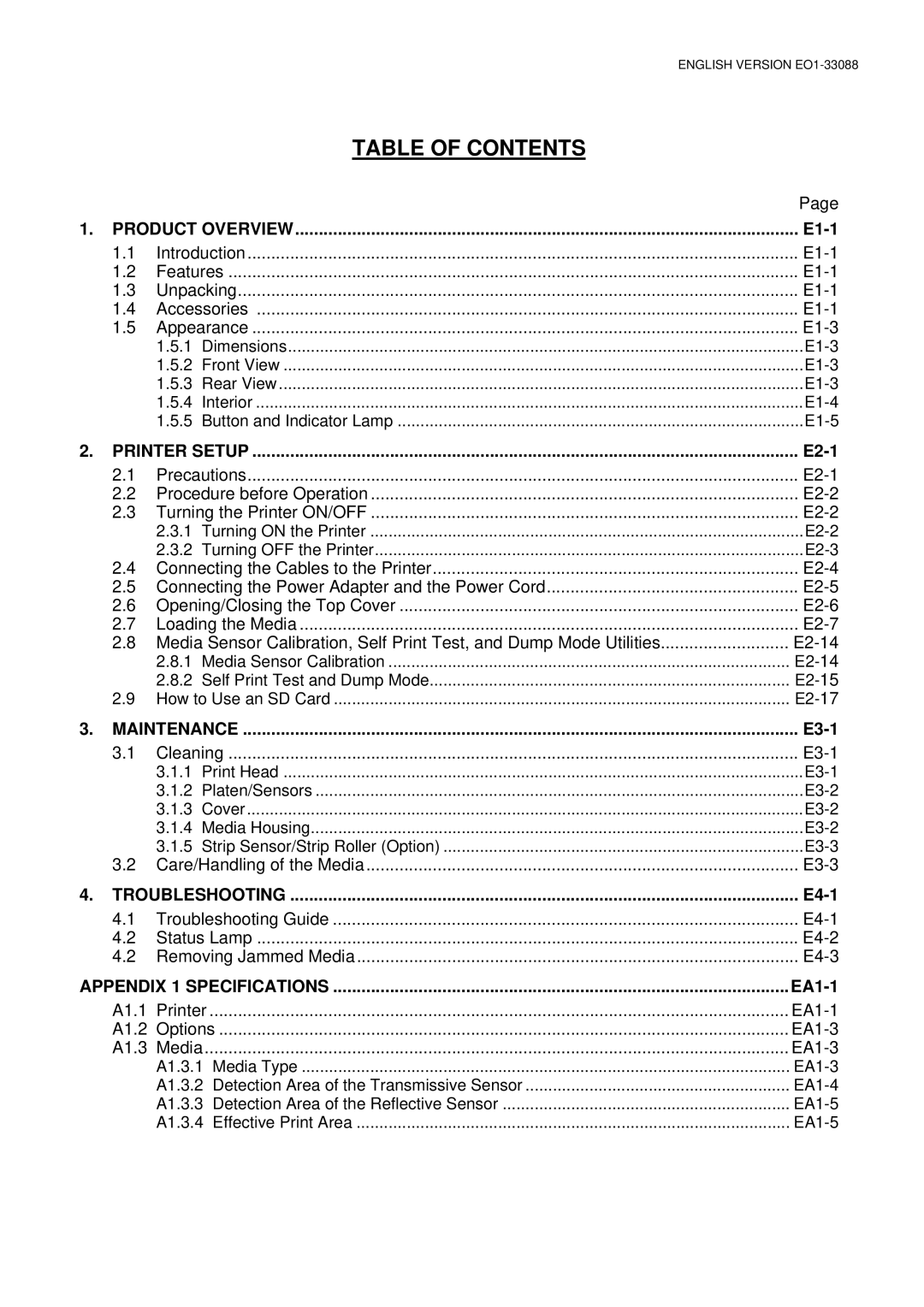 Toshiba B-EV4D owner manual Table of Contents 