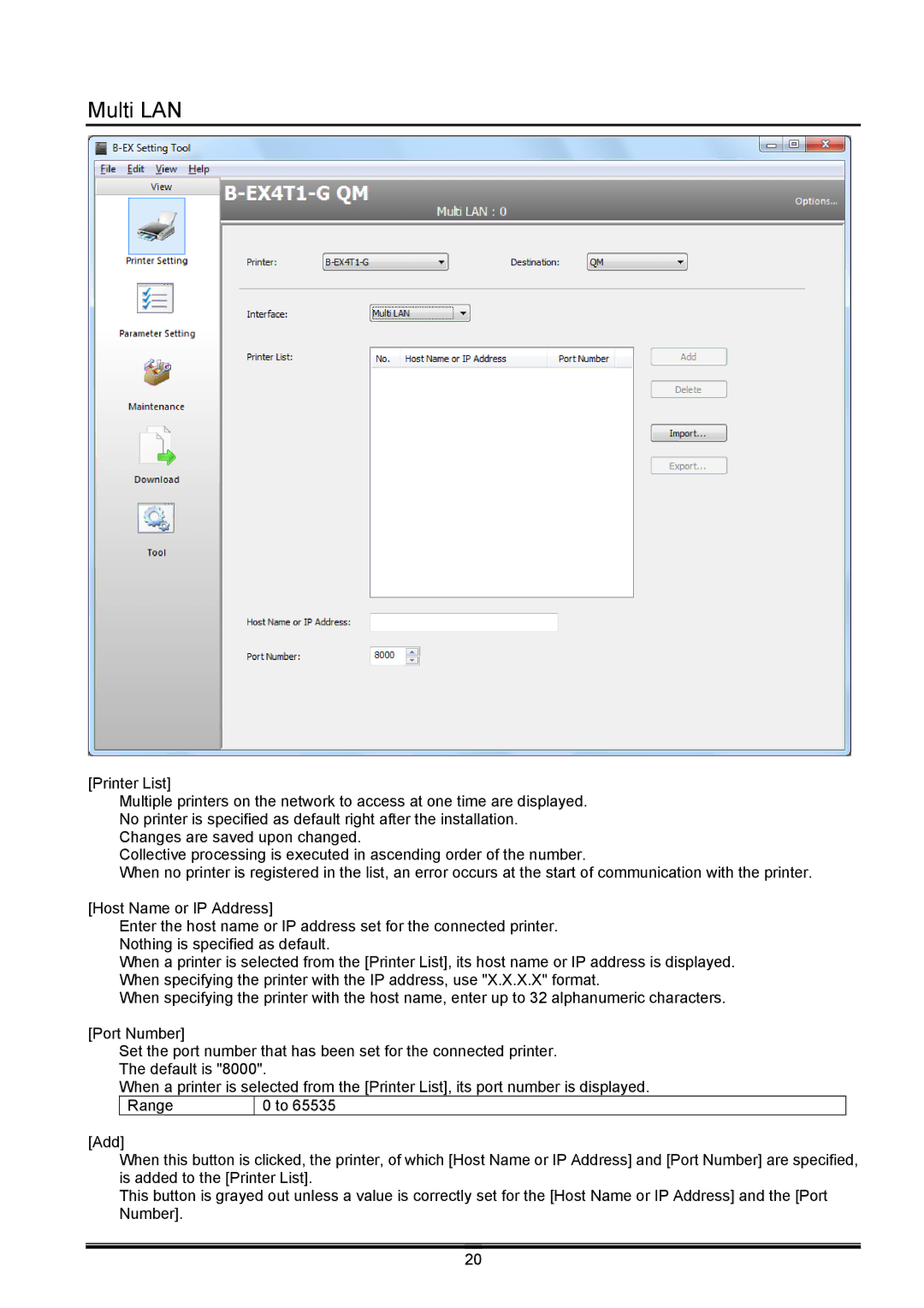 Toshiba B-EX operation manual Multi LAN 