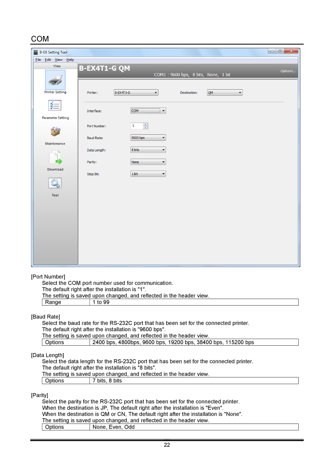 Toshiba B-EX operation manual Com 