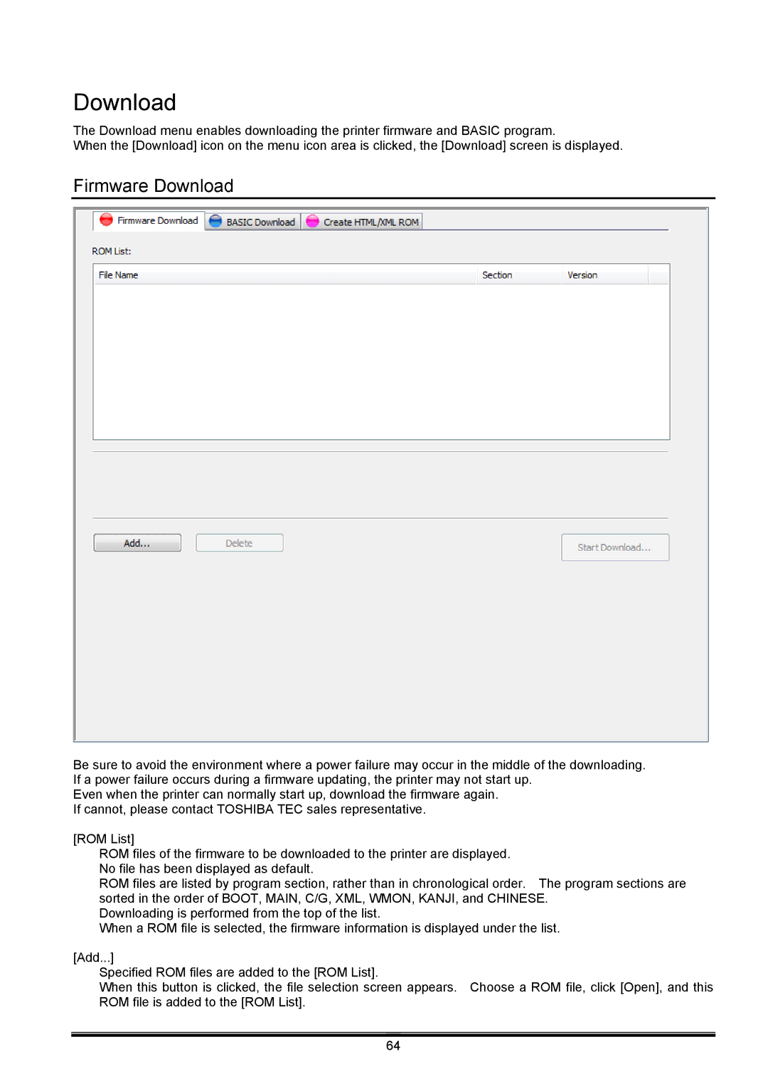 Toshiba B-EX operation manual Firmware Download 