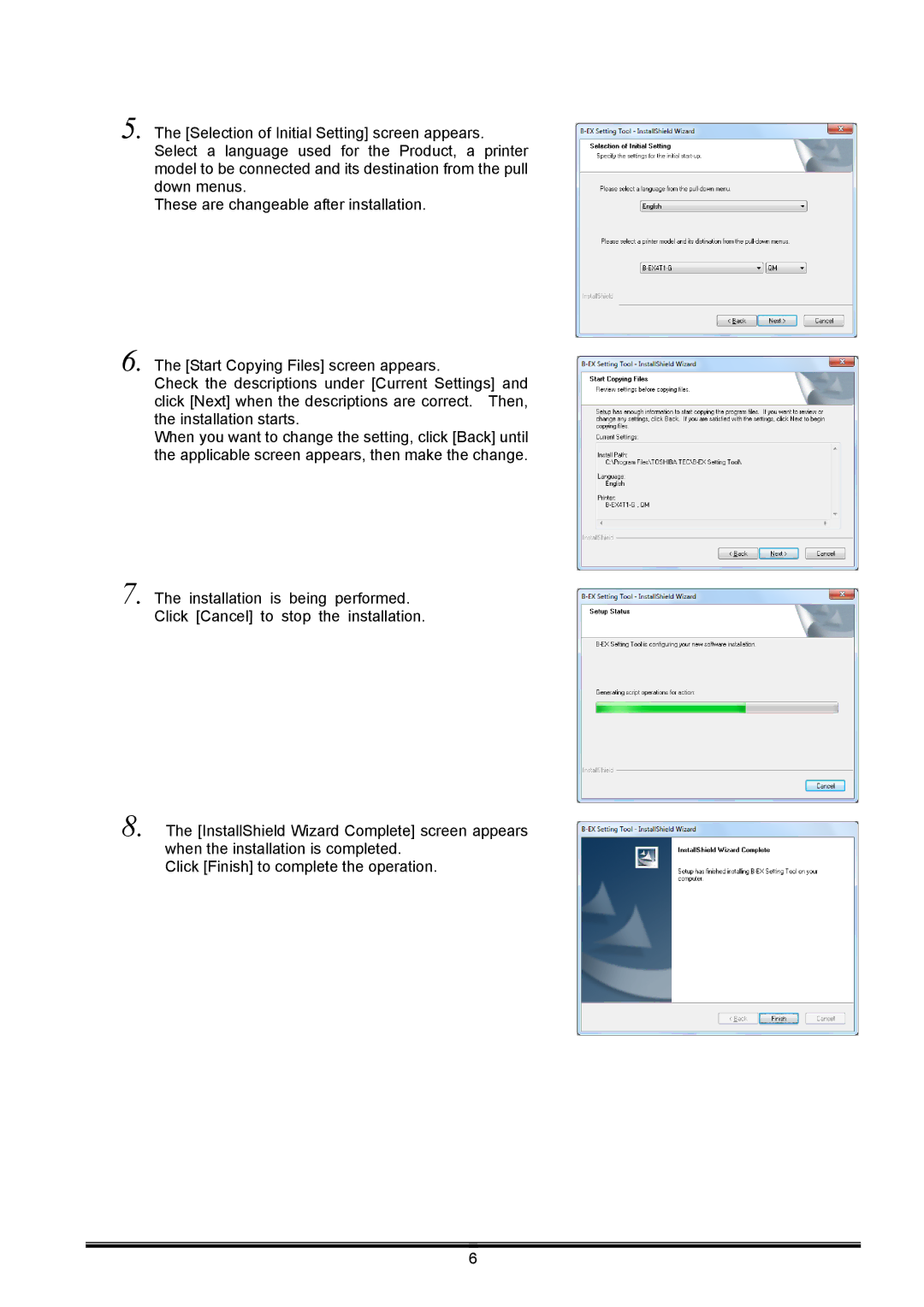 Toshiba B-EX operation manual 