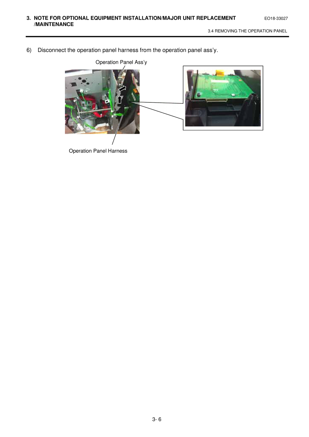 Toshiba B-EX4 manual Operation Panel Ass’y Operation Panel Harness 