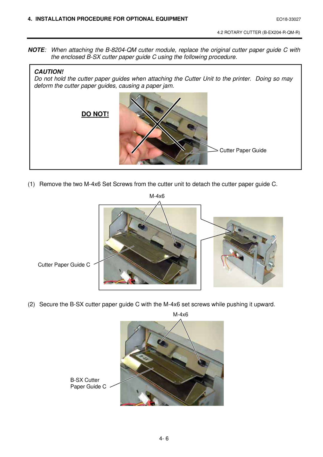 Toshiba B-EX4 manual Do not 