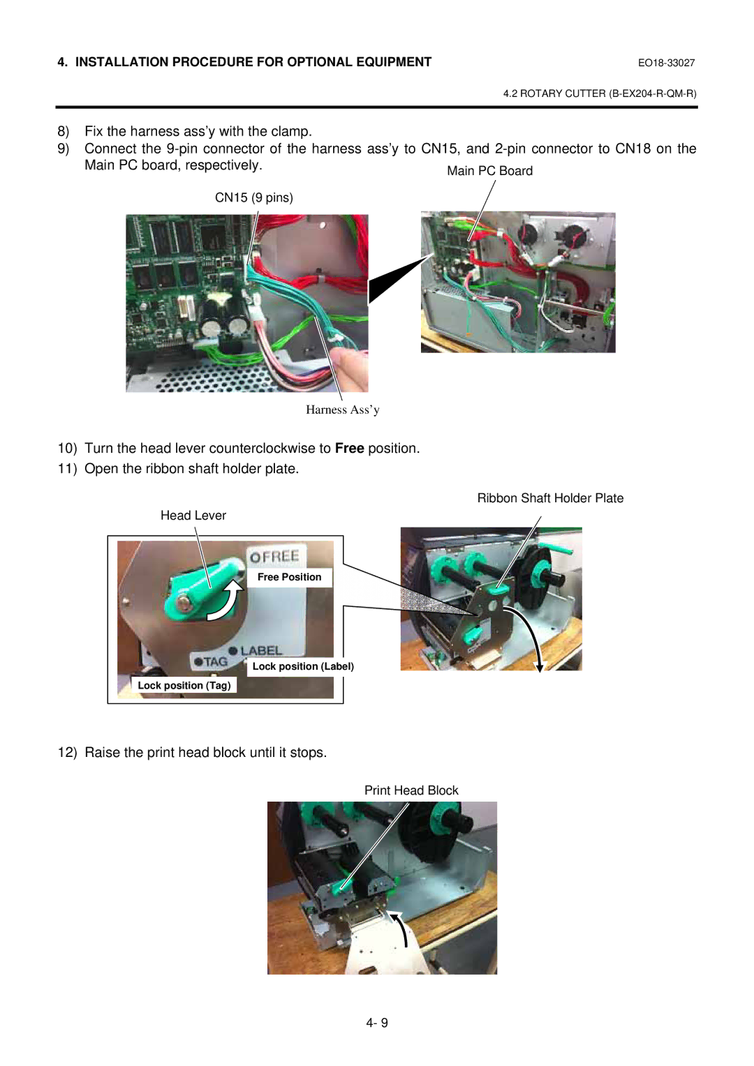 Toshiba B-EX4 manual CN15 9 pins 