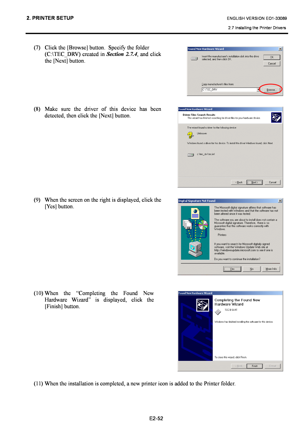 Toshiba B-EX4T1 manual When the screen on the right is displayed, click the Yes button 