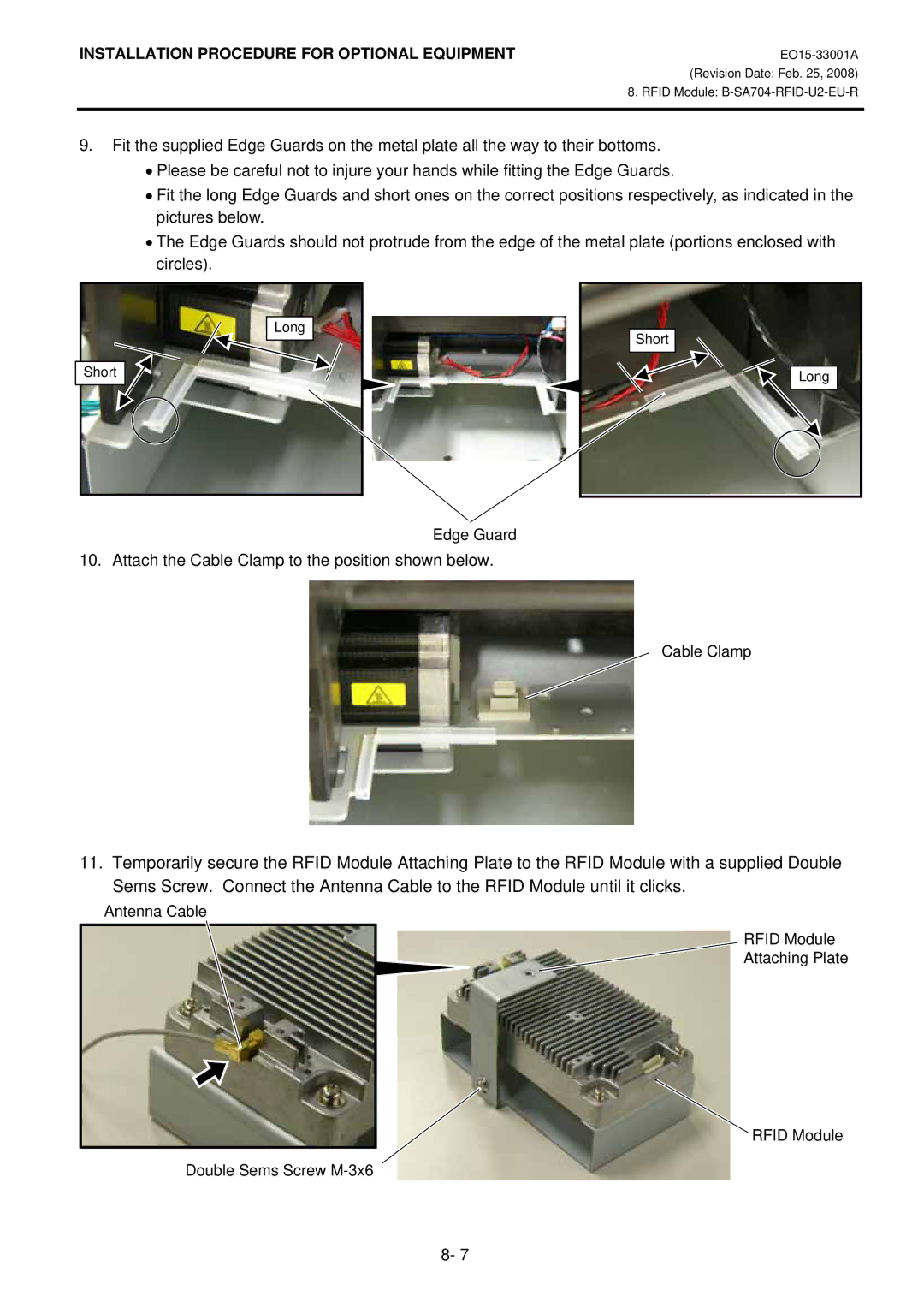 Toshiba B-SA4T installation manual Attach the Cable Clamp to the position shown below 