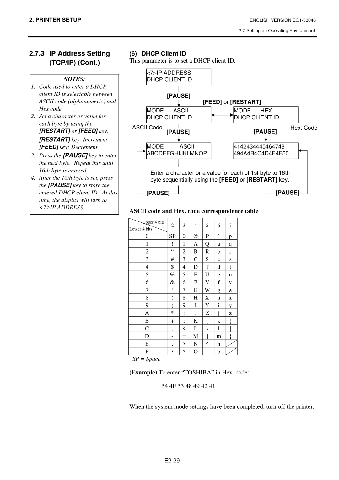 Toshiba B-SA4TM-GS12-QM-R, B-SA4TP, BSA4TMGS12QMR manual Dhcp Client ID, This parameter is to set a Dhcp client ID 