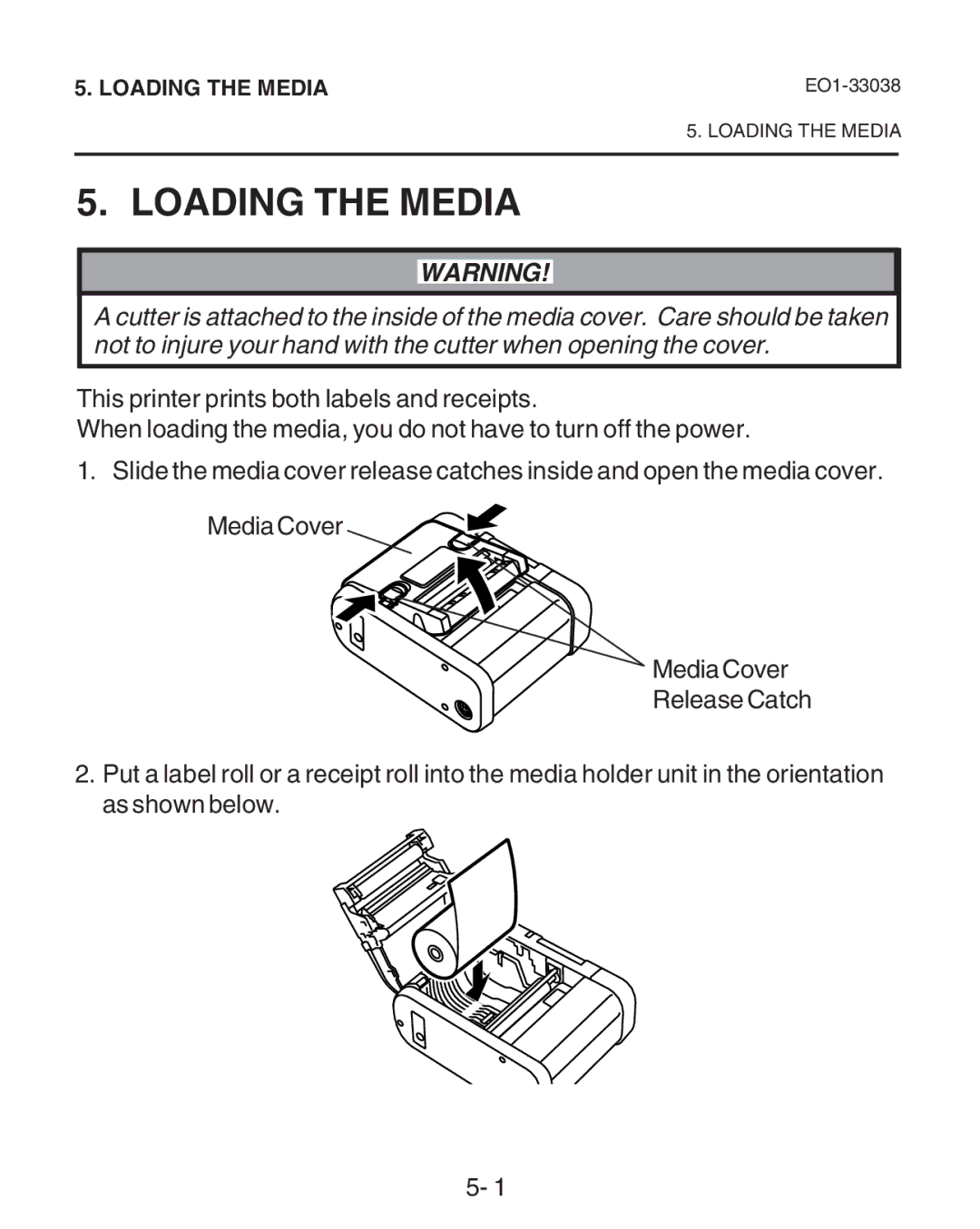 Toshiba B-SP2D owner manual Loading the Media 