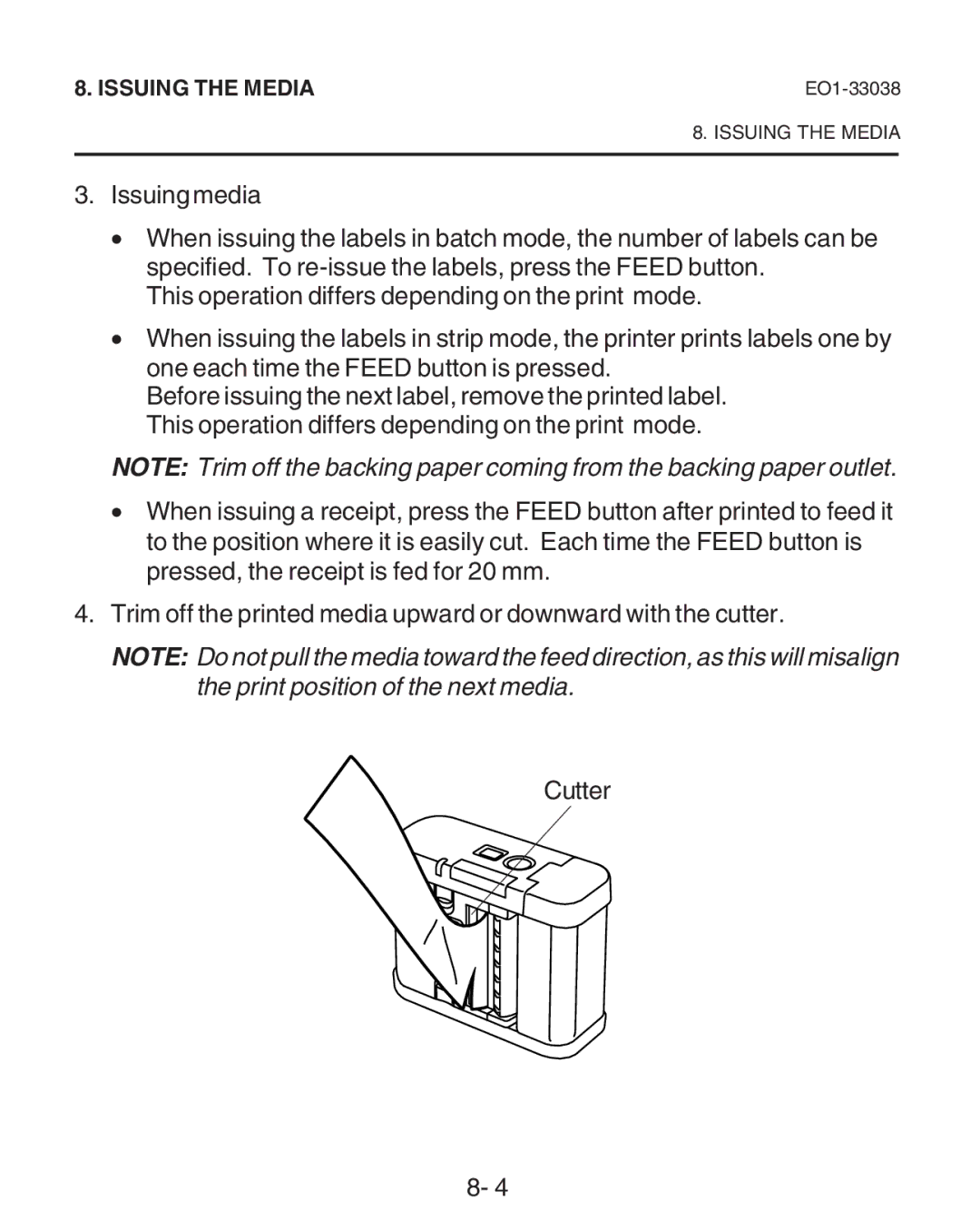 Toshiba B-SP2D owner manual Issuing the Media 