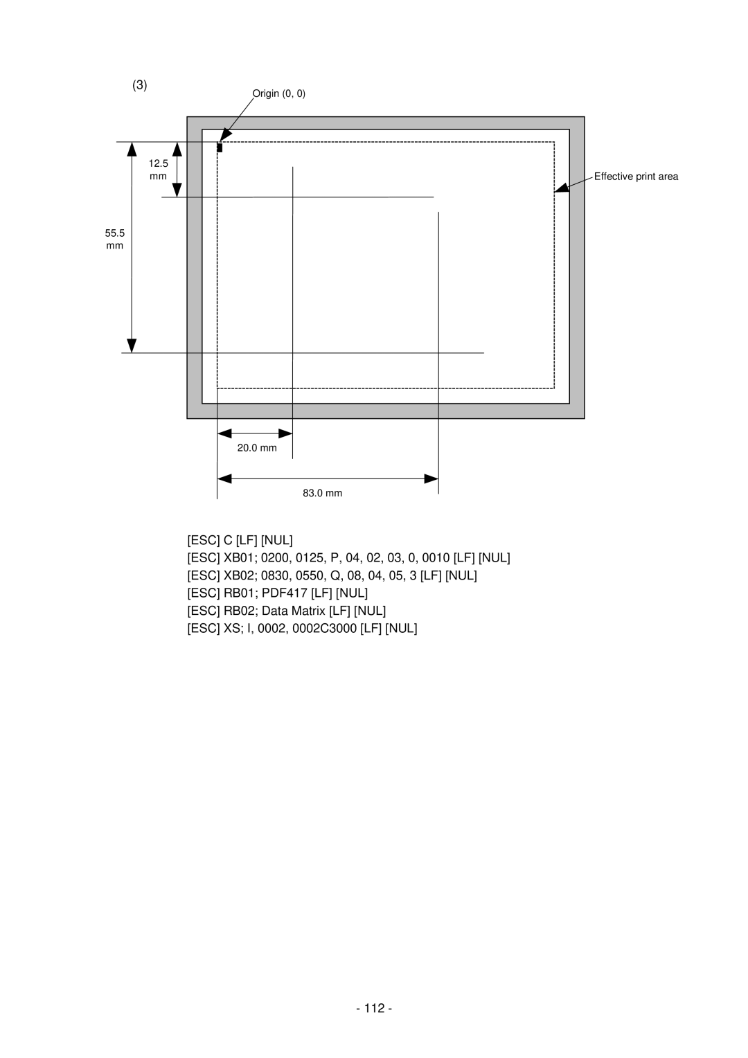 Toshiba B-SV4D-GS, GC10-QM manual Origin 0 12.5 mm 55.5 mm 20.0 mm 83.0 mm 