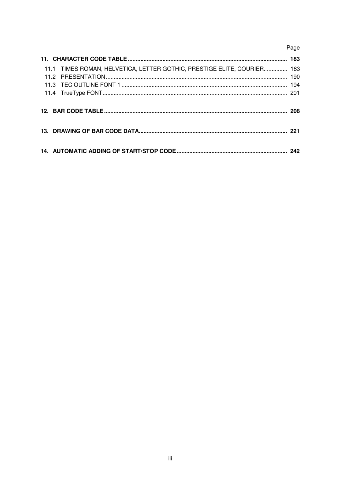 Toshiba B-SV4D-GS, GC10-QM manual 11.1, 183, 11.2, 190, 11.3, 194, 11.4, 201, Iii 