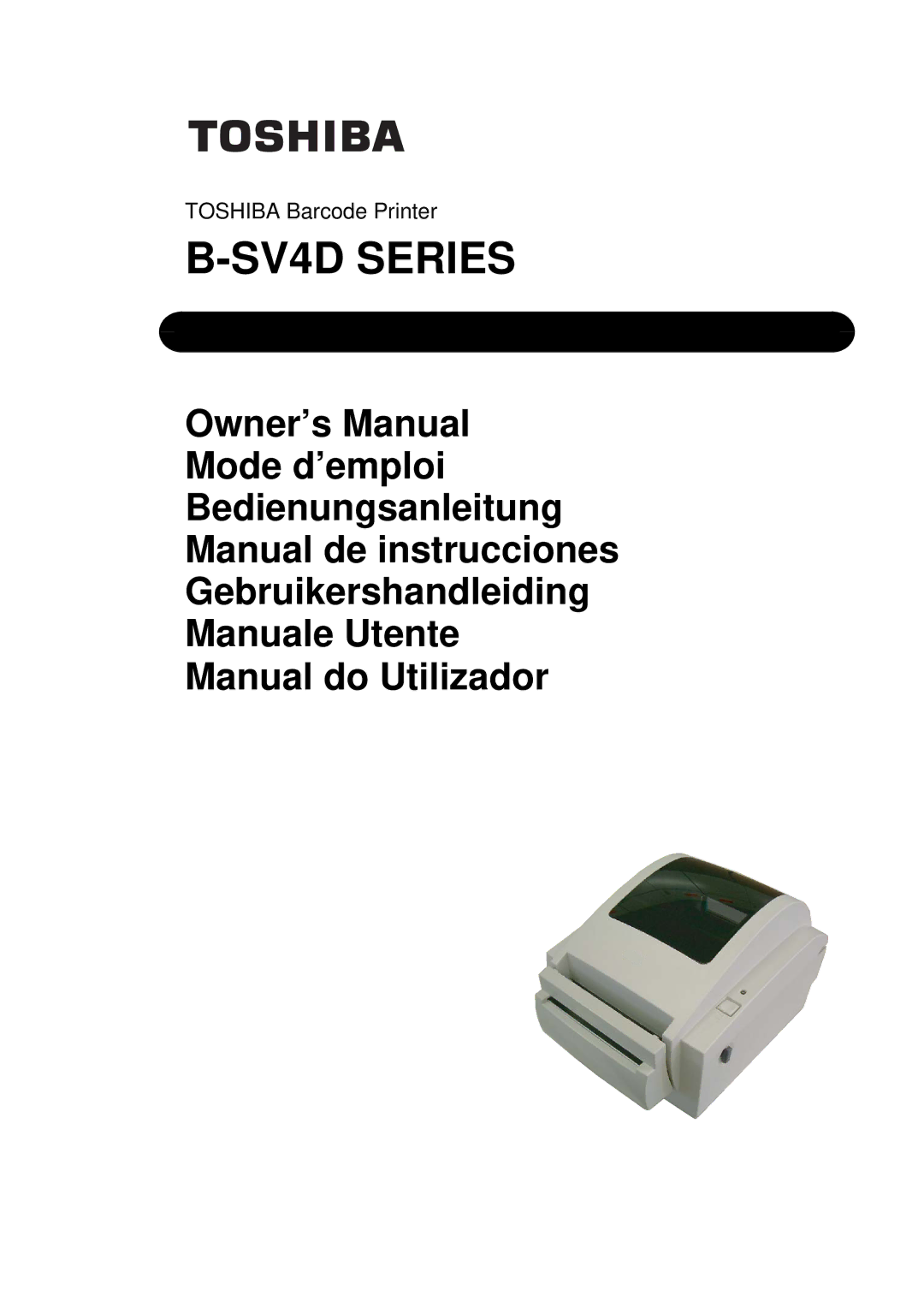 Toshiba B-SV4D owner manual SV4D Series 