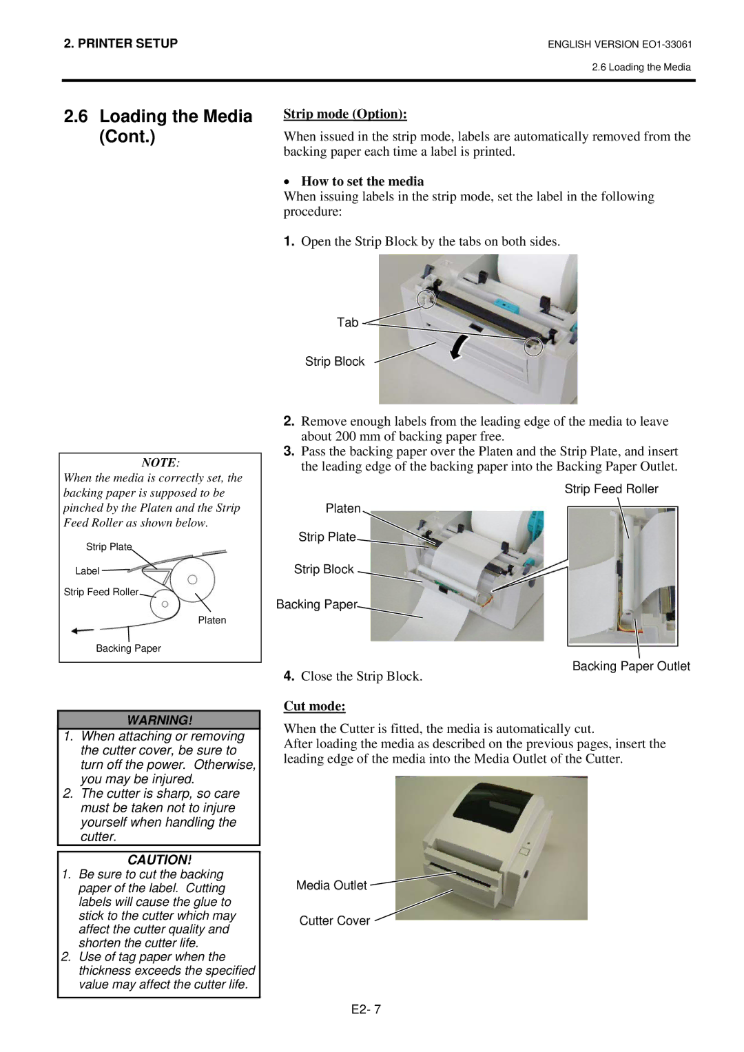 Toshiba B-SV4D owner manual Strip mode Option 