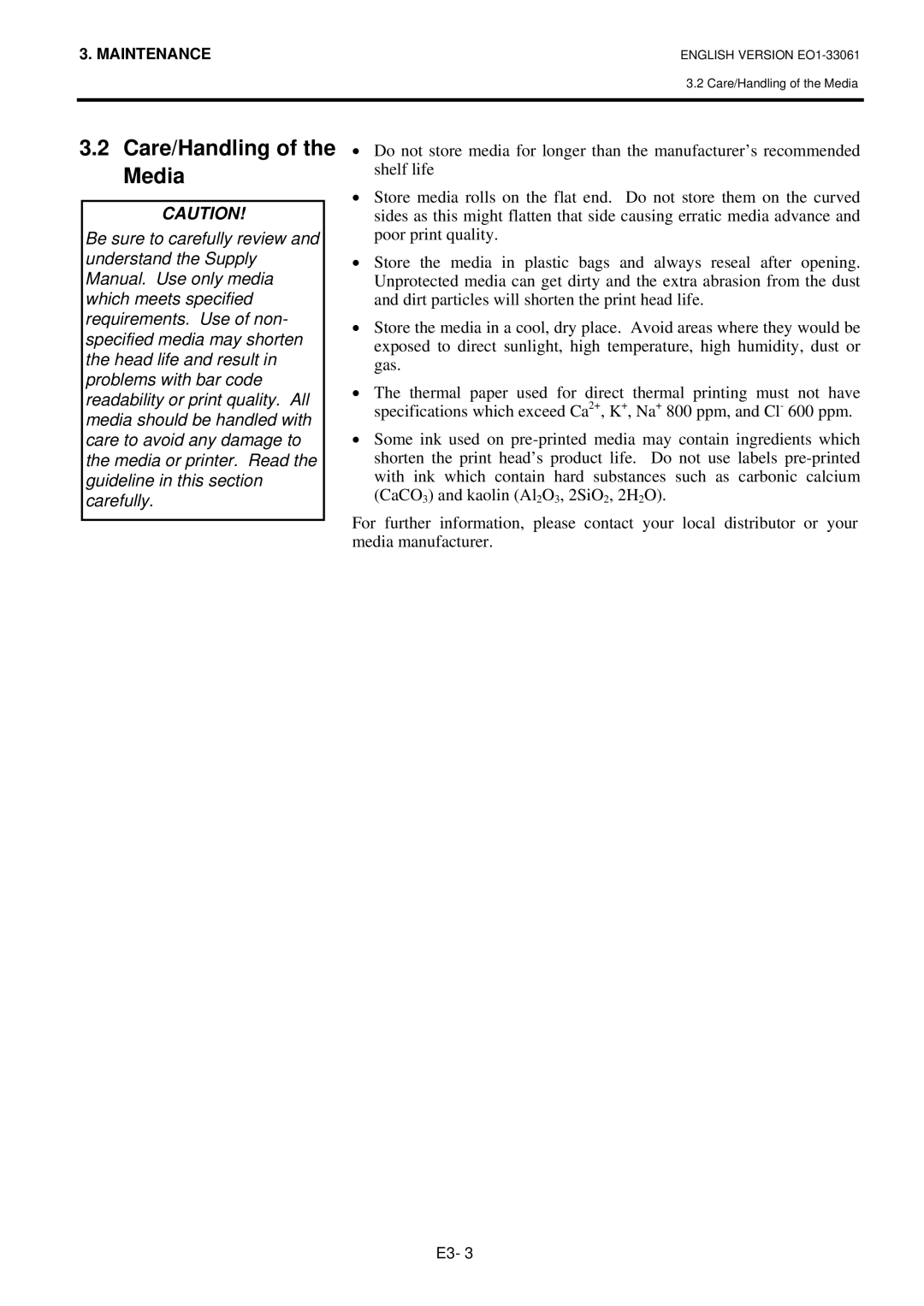 Toshiba B-SV4D owner manual Care/Handling of the Media 