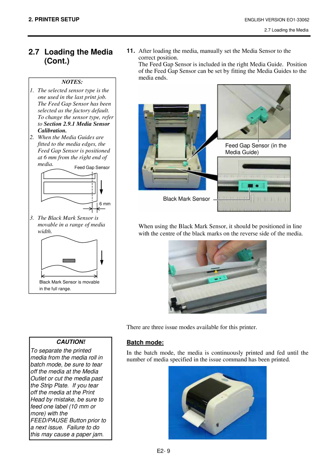 Toshiba B-SV4T owner manual Batch mode, Calibration 