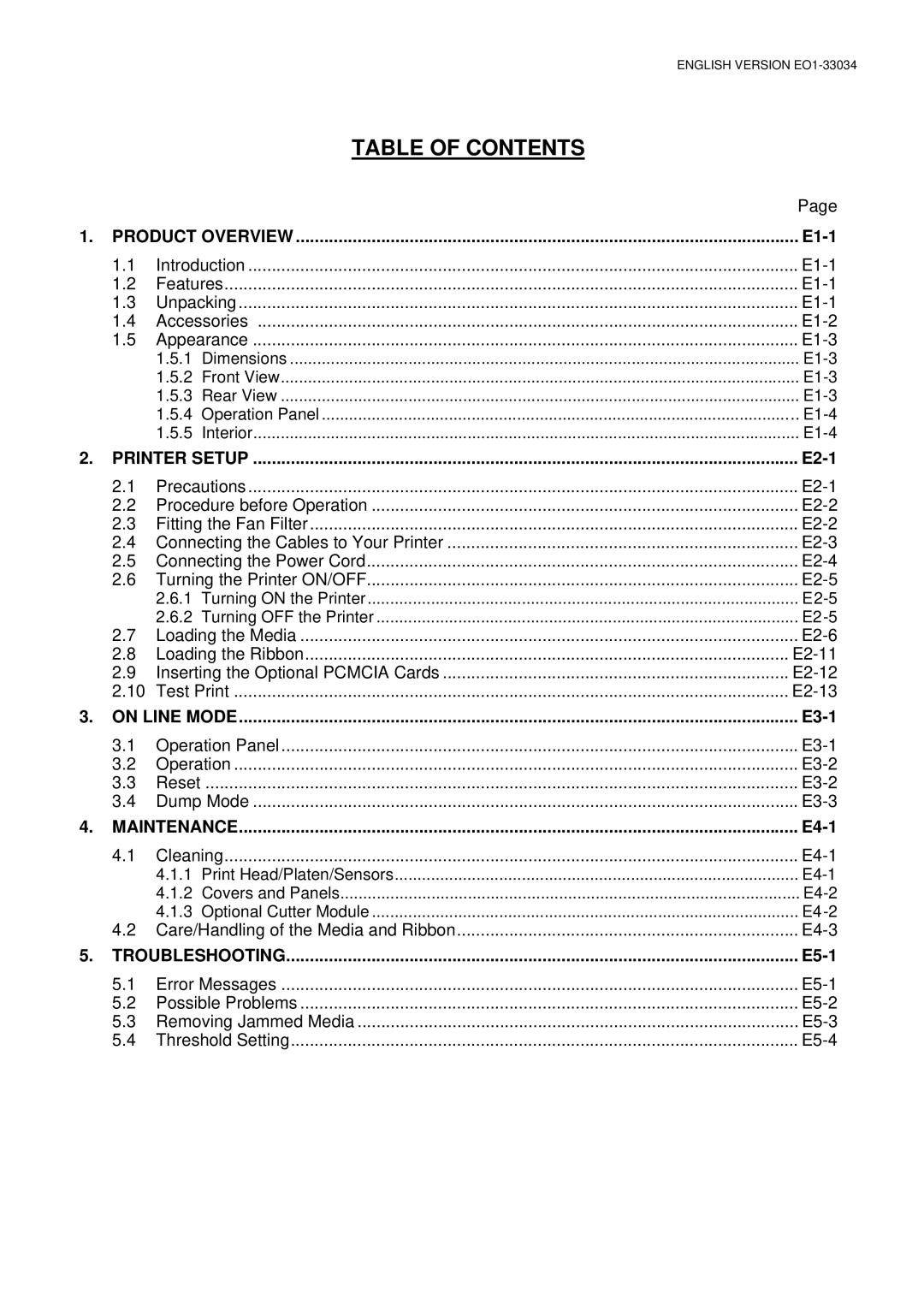 Toshiba B-SX4T-QP manual Table of Contents 