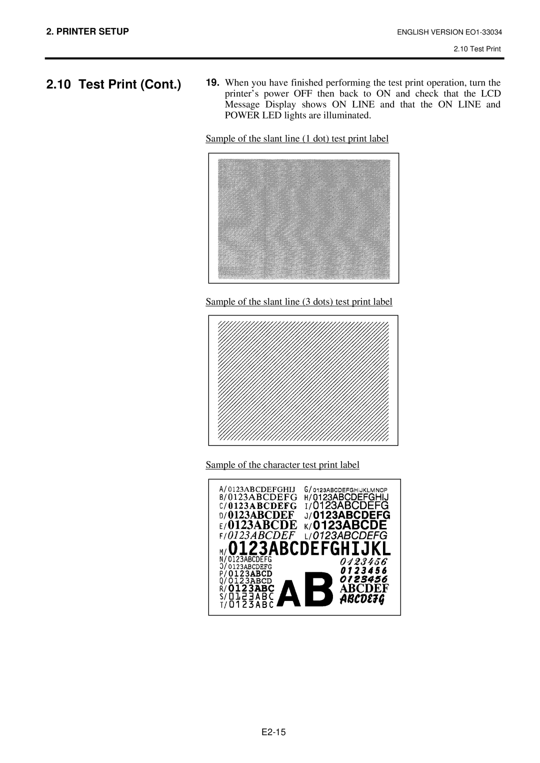 Toshiba B-SX4T-QQ owner manual Printer’s power OFF then back to on and check that the LCD 