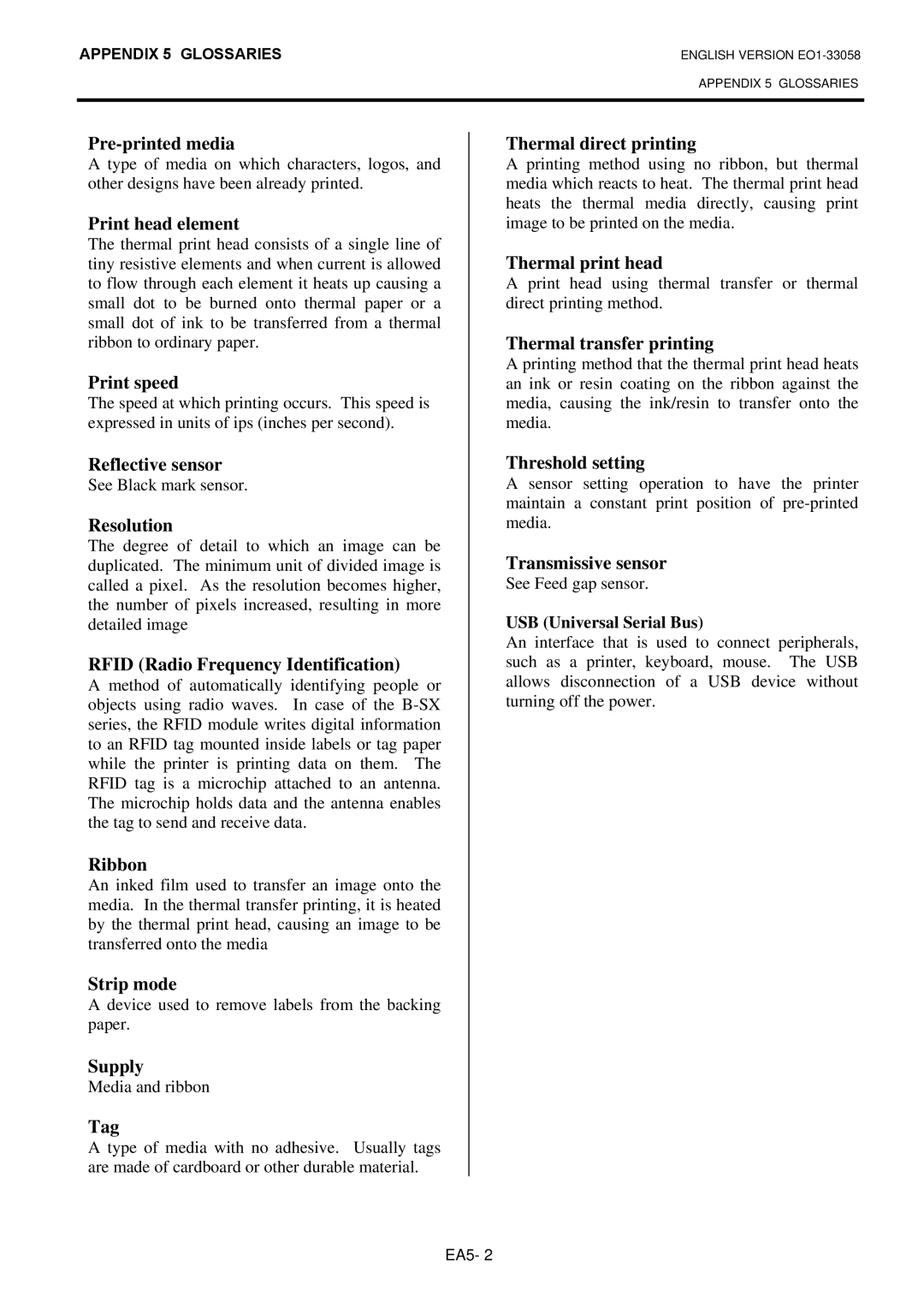 Toshiba B-SX4T owner manual See Black mark sensor, Device used to remove labels from the backing paper, Media and ribbon 