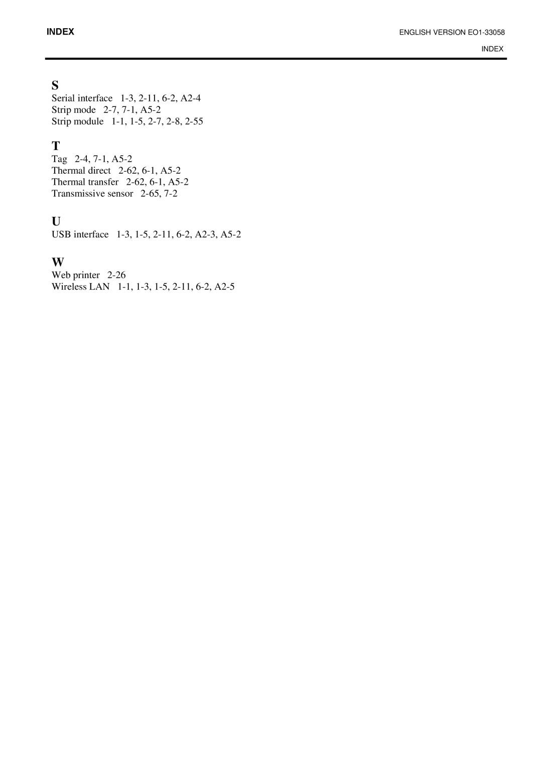 Toshiba B-SX4T owner manual Index 