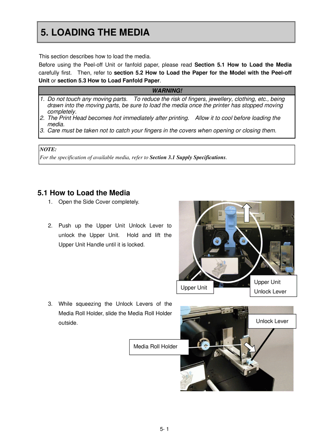 Toshiba B-SX600 manual Loading the Media, How to Load the Media 