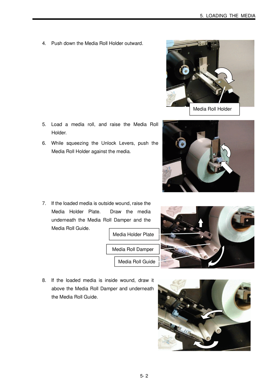 Toshiba B-SX600 manual Loading the Media 