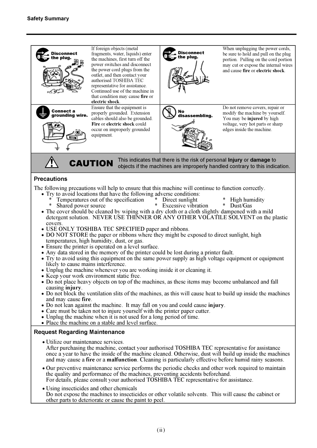 Toshiba B-SX600 manual Precautions 