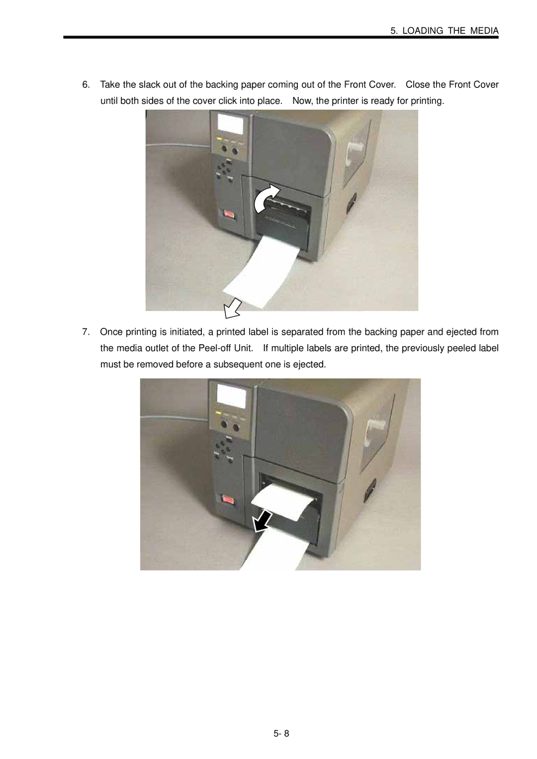 Toshiba B-SX600 manual Loading the Media 