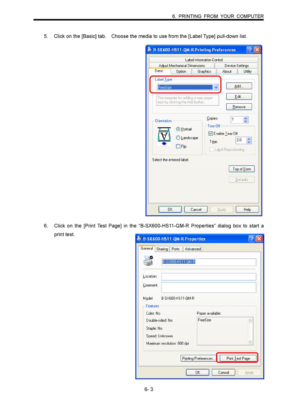 Toshiba B-SX600 manual Printing from Your Computer 