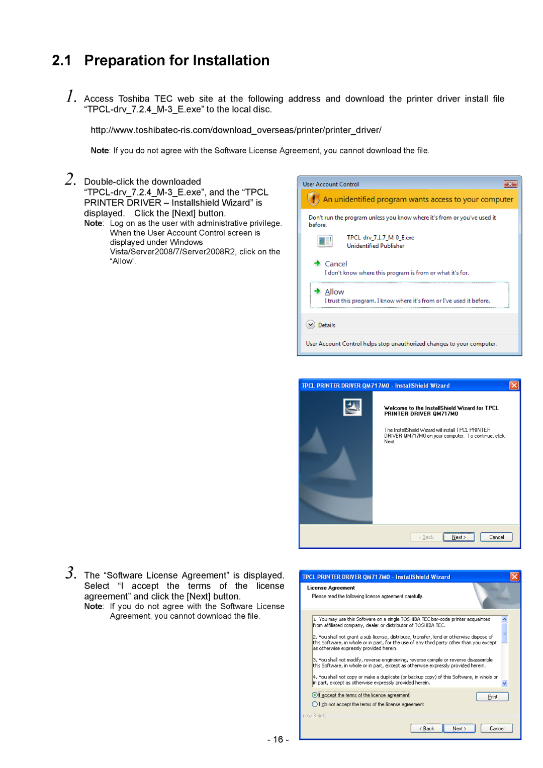 Toshiba BDRV-WBX8-Z31 Version 7.2.4 M-3 manual Preparation for Installation 