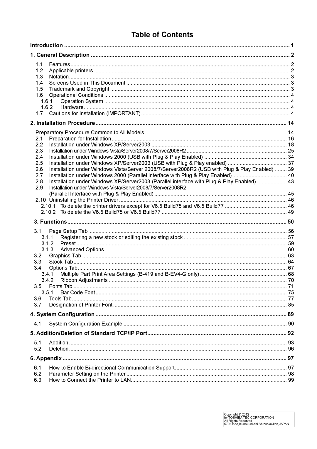 Toshiba BDRV-WBX8-Z31 Version 7.2.4 M-3 manual Table of Contents 