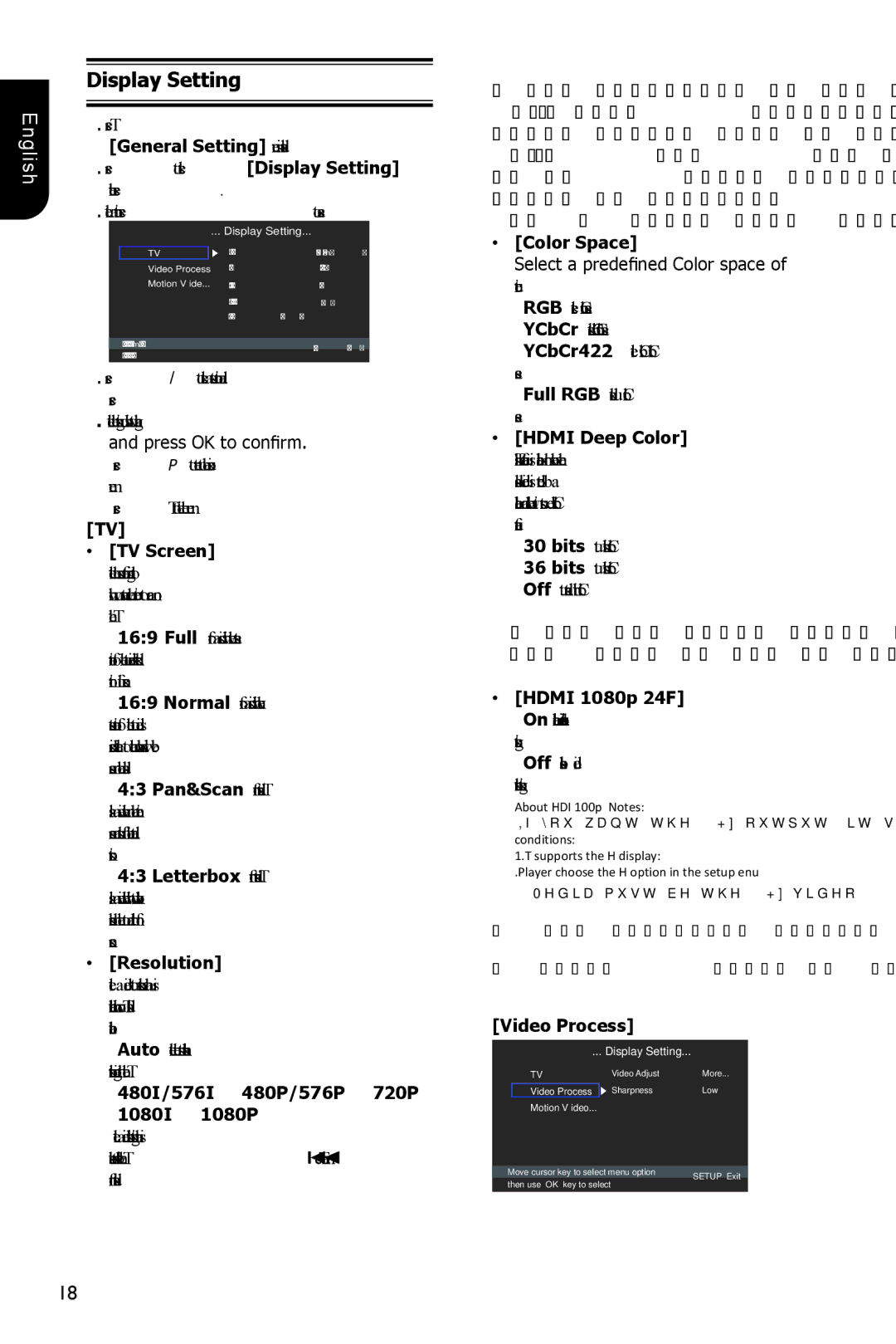 Toshiba BDX1100KC owner manual Display Setting 