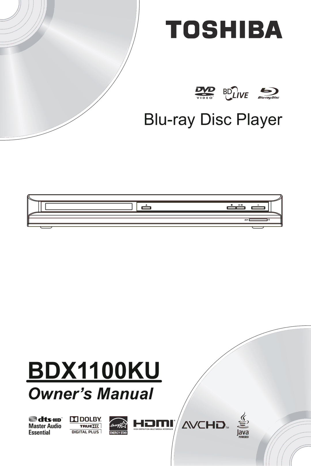 Toshiba BDX1100KU owner manual 