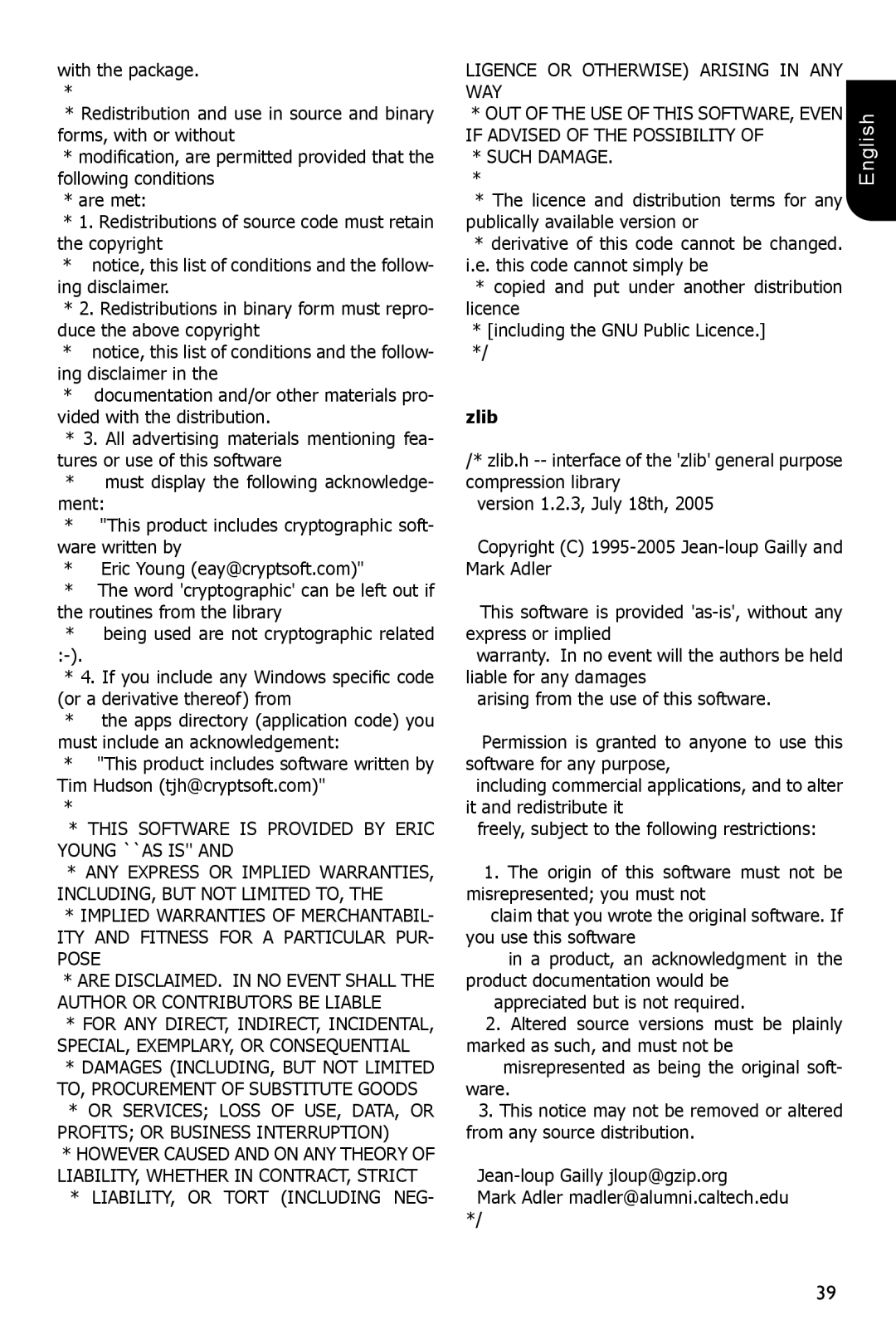 Toshiba BDX1200KU owner manual If Advised of the Possibility Such Damage, Zlib 