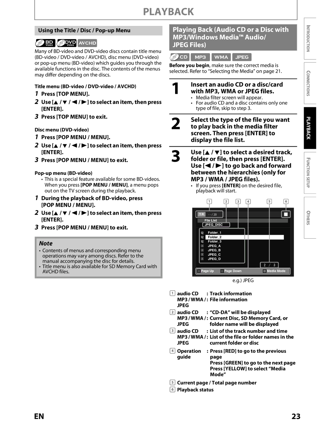 Toshiba BDX2000KU owner manual Using the Title / Disc / Pop-up Menu 