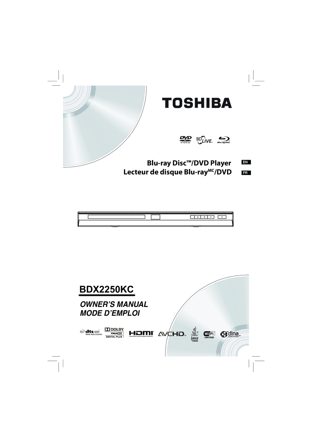 Toshiba BDX2150KC owner manual BDX22150KC 