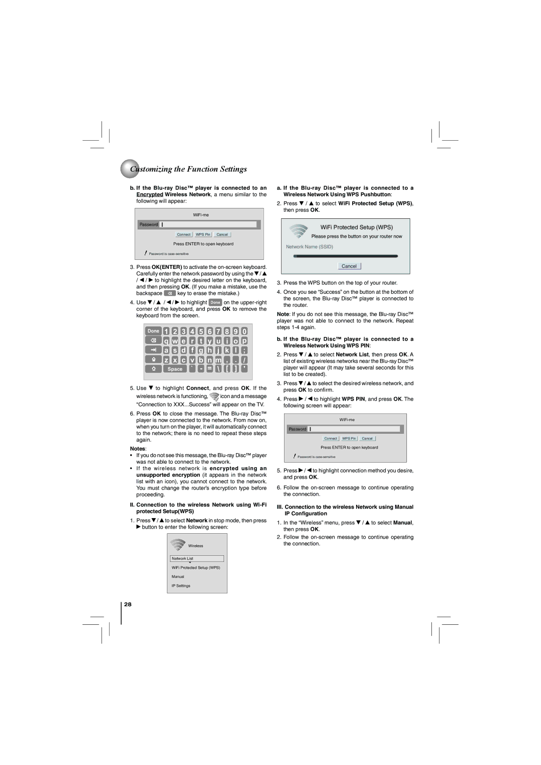 Toshiba BDX2150KC owner manual WiFi Protected Setup WPS 