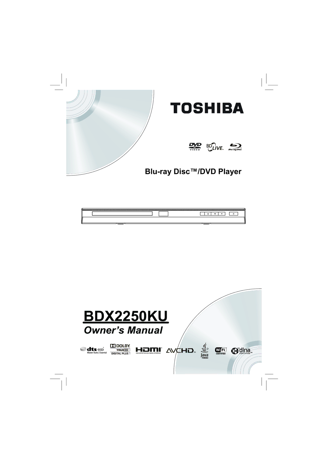 Toshiba BDX2250KU owner manual 