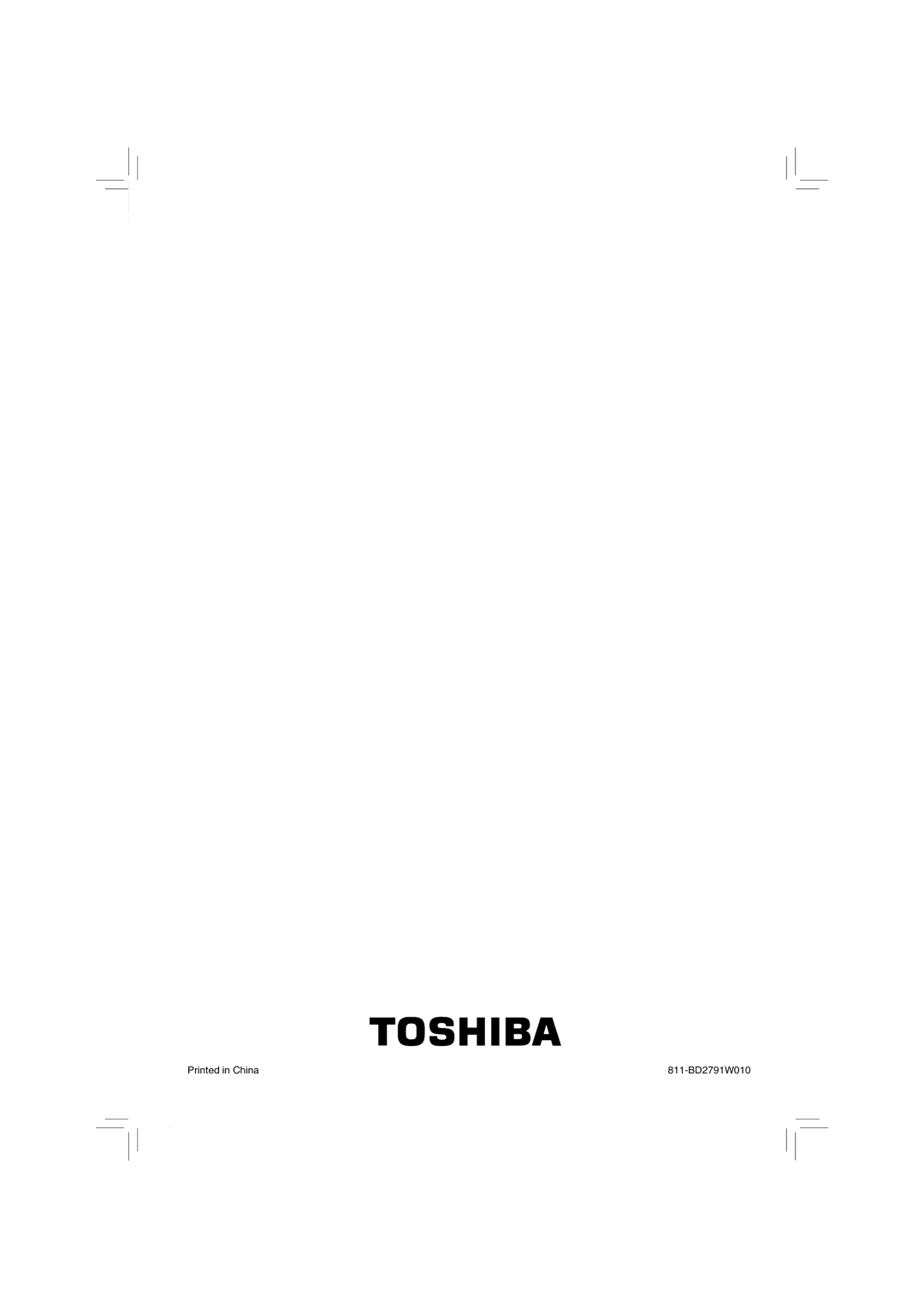 Toshiba BDX2700KU owner manual 811-BD2791W010 