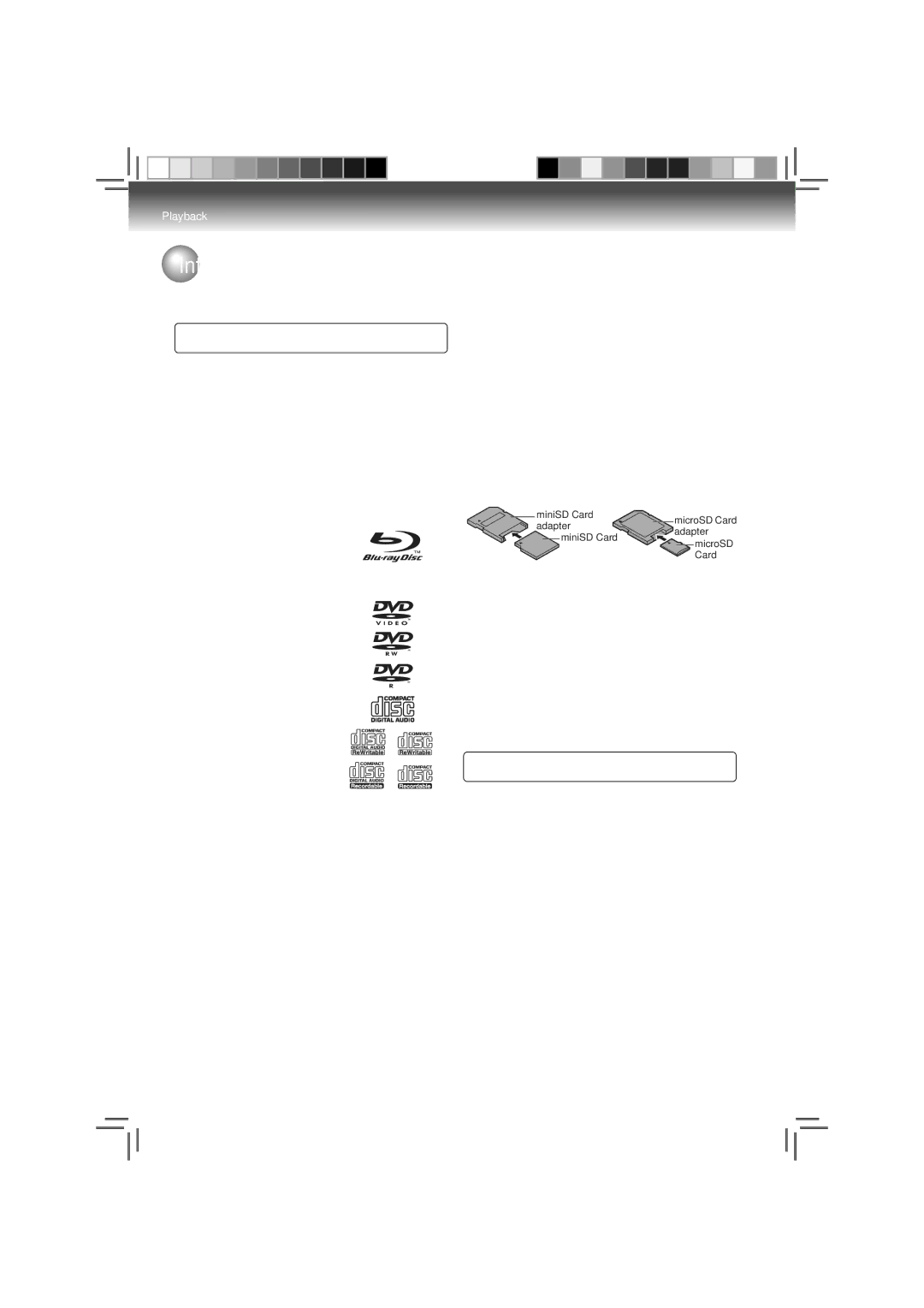 Toshiba BDX3000KU owner manual Information on Playback, Playable Discs and Files, Unplayable Discs and Files 