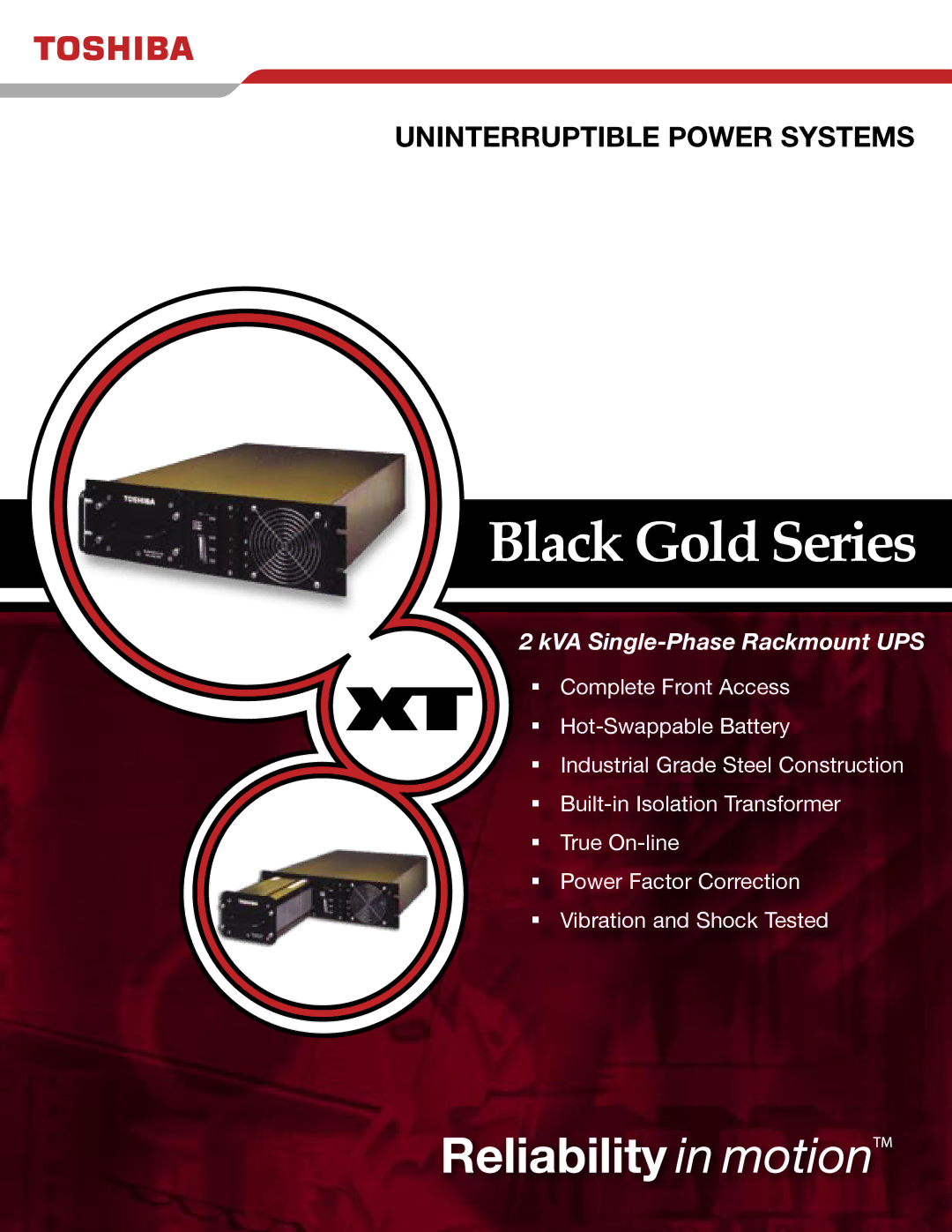 Toshiba Black Gold Series manual 